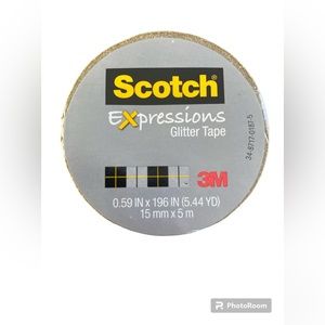 Scotch Expressions Gold Glitter Tape NWT